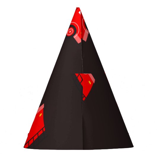 Brandweerwagen Verjaardag Feesthoedjes (Achterkant)