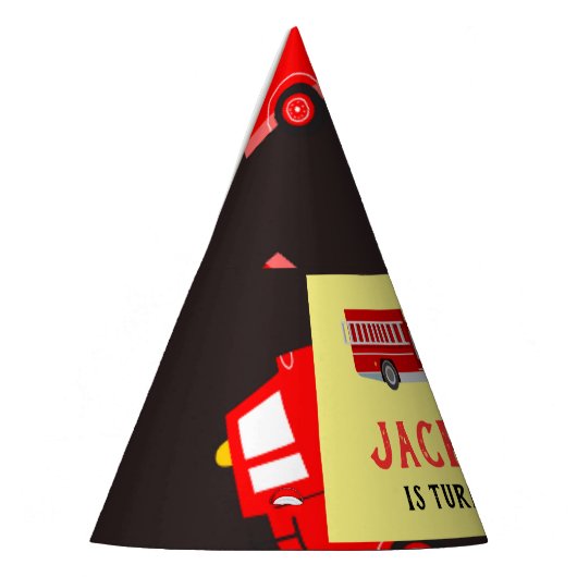 Brandweerwagen Verjaardag Feesthoedjes (Links)