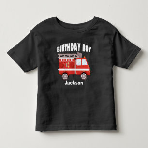 Brandweerwagen Verjaardag Jongen Custom Kinder Shirts