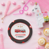 Brandweerwagen Verjaardag Papieren Bordje (Feest)