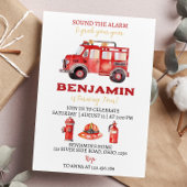 Brandweerwagen Verjaardag Uitnodiging Brandweerfee