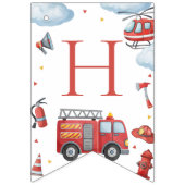 Brandweerwagen Verjaardagsfeest Banner (Tweede vlag)