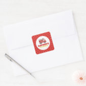 Brandweerwagen Verjaardagsfeest Brandweerman Vierkante Sticker (Envelop)
