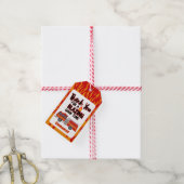 brandweerwagen | Verjaardagsfeest van de brandweer Cadeaulabel (Met Touw)