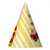 Brandweerwagen verjaardagsfeestje gepersonaliseerd feesthoedjes (Links)