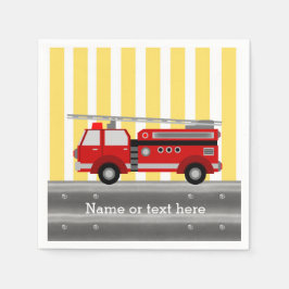 Brandweerwagen verjaardagsfeestje servet