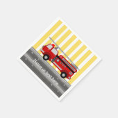 Brandweerwagen verjaardagsfeestje servet (Hoek)
