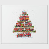 Brandweerwagen Verlichting Brandweerman Brandweerw Cadeaupapier (Vlak)