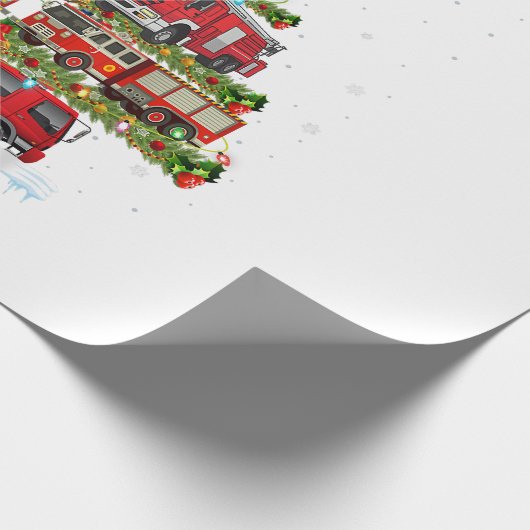 Brandweerwagen Verlichting Brandweerman Brandweerw Cadeaupapier (Hoek)