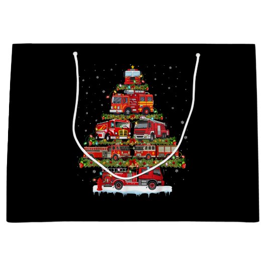 Brandweerwagen Verlichting Brandweerman Brandweerw Groot Cadeauzakje (Voorkant)