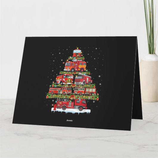 Brandweerwagen Verlichting Brandweerman Brandweerw Kaart (Achterkant)