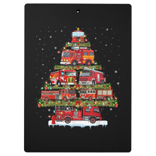 Brandweerwagen Verlichting Brandweerman Brandweerw Klembord (Achterkant)