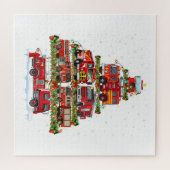 Brandweerwagen Verlichting Brandweerman Brandweerw Legpuzzel (Horizontaal)