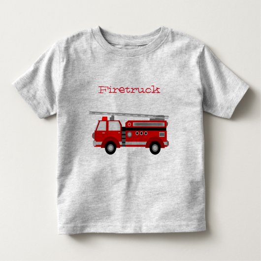 Brandweerwagen voor peuters kinder shirts (Voorkant)