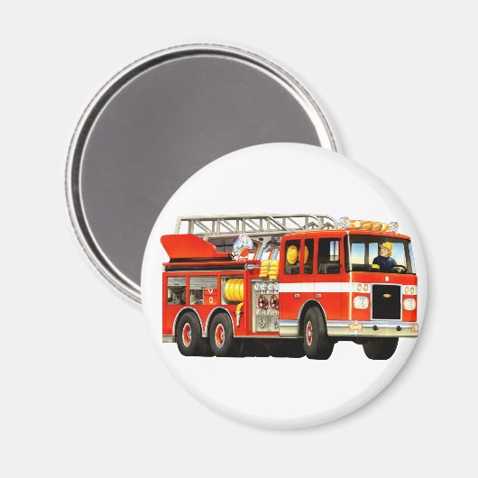 Brandweerwagenmagneet van het kind magneet (Voorkant / Achterkant)