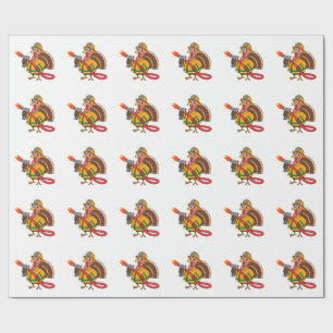 Brandweerwagens Brandweerman Thanksgiving Turkije Cadeaupapier