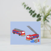 Brandweerwagens Briefkaart (Staand voorkant)