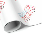 Brandweerwagens Cadeaupapier (Rol Hoek)