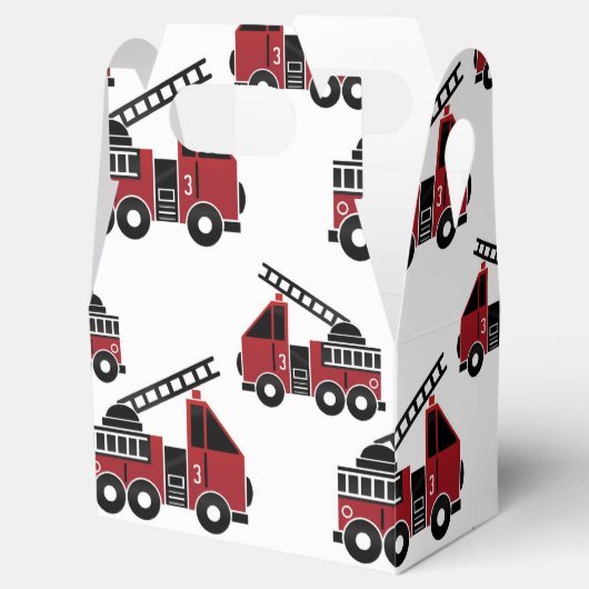 Brandweerwagens gunst doos bedankdoosjes (Geopend)