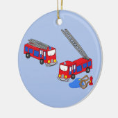 Brandweerwagens Keramisch Ornament (Links)