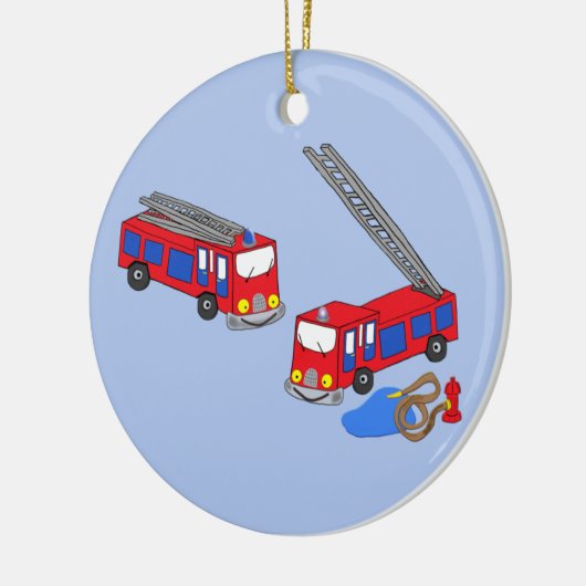 Brandweerwagens Keramisch Ornament (Links)
