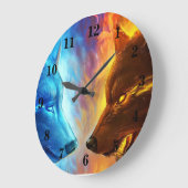 Brandweerwolken wandklok (Hoek)