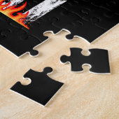 Brandwerende dienst Brandweer en Vlag Legpuzzel (Zijkant)