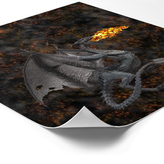 Brandwerende draak poster (Hoek)