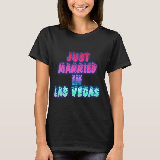 Brandwerende stijl, gewoon getrouwd in Las Vegas T-shirt (Voorkant)