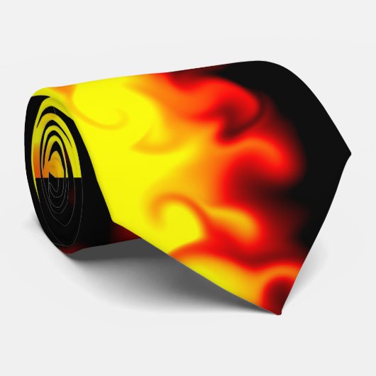 Brandwond - Hot Flames Stropdas (Opgerold)