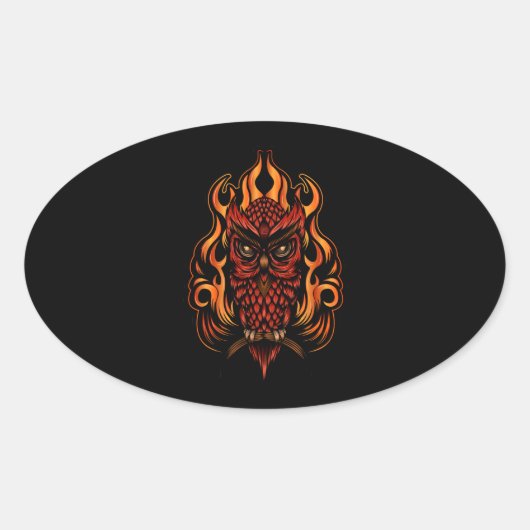 Brandwond Ovale Sticker (Voorkant)