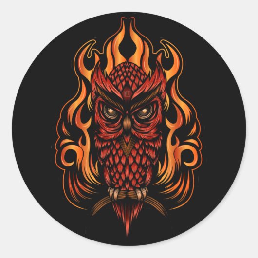 Brandwond Ronde Sticker (Voorkant)