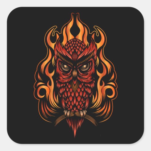 Brandwond Vierkante Sticker (Voorkant)