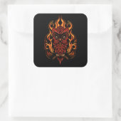 Brandwond Vierkante Sticker (Tas)