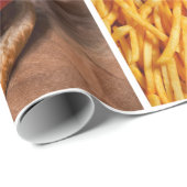 Brandwonden en snelle voedselcollage cadeaupapier (Rol Hoek)