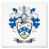 Brandwonden gezinscrest wapenstilstand foto afdruk (Voorkant)