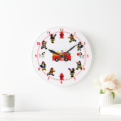 Brandwonden met brandende vuurmannen grote klok (Huis)