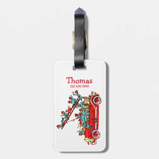 Brandwonden met Kinder Bagagelabel (Achterkant verticaal)