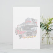 Brandwonden met open deur briefpapier (Staand voorkant)