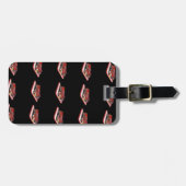 Brandwonden op snelheidswijzerplaat, zwart bagagelabel (Voorkant horizontaal)