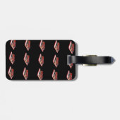 Brandwonden op snelheidswijzerplaat, zwart bagagelabel (Achterkant horizontaal)