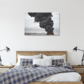 Brandwonden van geconcentreerde kolie canvas afdruk (Insitu (Slaapkamer))