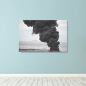 Brandwonden van geconcentreerde kolie canvas afdruk (Insitu (Houten vloer))