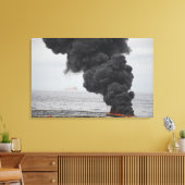 Brandwonden van geconcentreerde kolie canvas afdruk (Insitu (Woonkamer))