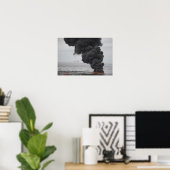 Brandwonden van geconcentreerde kolie poster (Thuiskantoor)