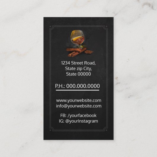 Brandy / Cigars Store Visitekaartje (Achterkant)