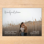 Brandy eenvoudige foto moderne bruiloft acryl uitnodigingen (Voorkant)