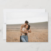 Brandy eenvoudige foto moderne bruiloft save the date (Achterkant)