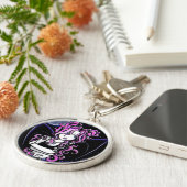 "Brandy" Gothic Pink Tattoo Fairy Sleutelhanger (Zijkant)