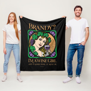 Brandy (ik ben een wijnmeisje) fleece deken